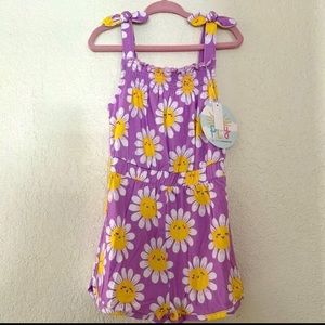 Little sleepies limited edition flower power smocked romper